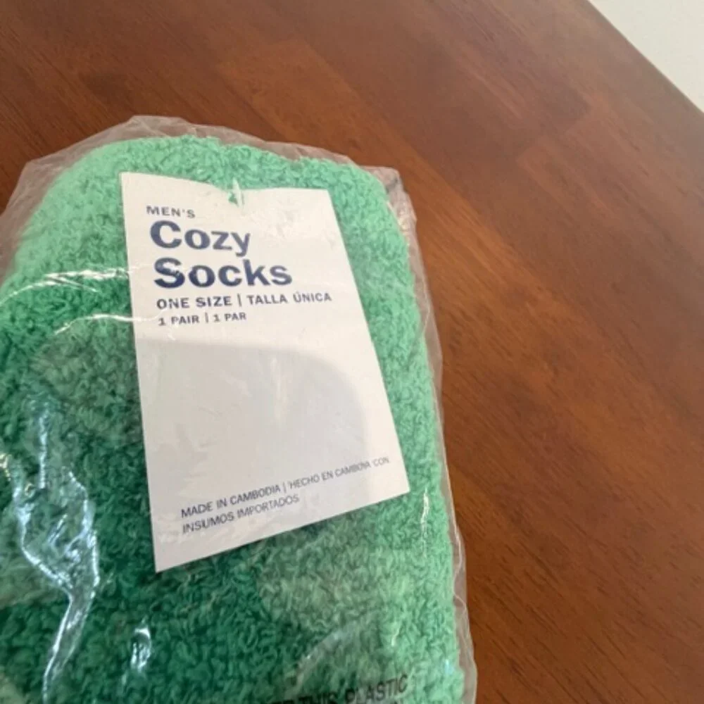 Old Navy Dinosaur Santa Cozy Socks NWT.